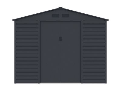 Abri de jardin métal en acier galvanisé - Anthracite - 7,17 m² - ADELMO