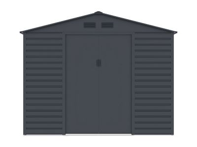 Abri de jardin métal en acier galvanisé - Anthracite - 8,94 m² - ADELMO