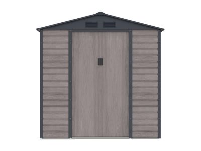 Abri de jardin métal en acier galvanisé effet bois gris 2,79 m² - ADELMO