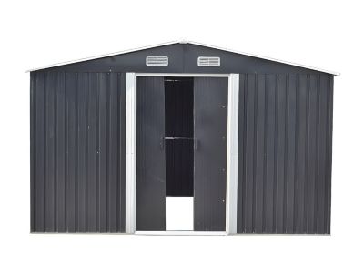 Abri de jardin métal en acier galvanisé gris 12,5 m² - MANSO