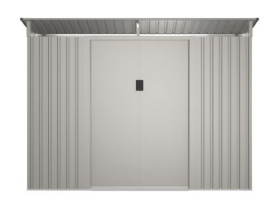 Abri de jardin métal en acier galvanisé gris 3,23 m² - FOLCO
