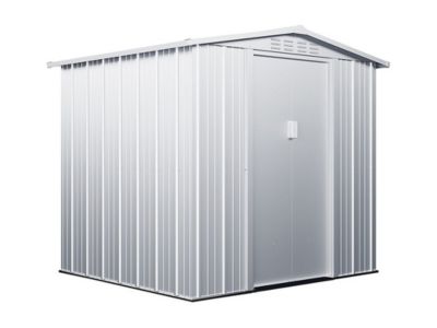 Abri de jardin métal en acier galvanisé gris 3,72 m² - LINUS