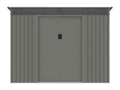 Abri de jardin métal en acier galvanisé gris 4,77 m² - FOLCO