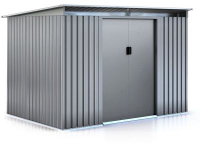 Abri de jardin métal toit plat "Texas"  4,72 m²  Gris