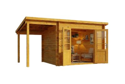 Abri de jardin Maria toit en pente Alpholz, 45x27m dim ext (cas échéant incl débord de toit) imprégné, 40mm, 12,2m² superficie tot