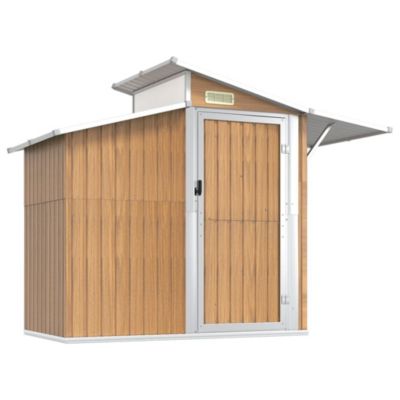 Abri de jardin Marron 270x130x208,5 cm Métal galvanisé vidaXL