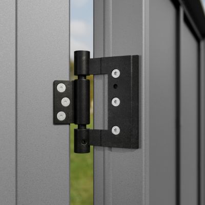Abri de jardin métal aluminium gris double porte surface totale 7,44m², Hörmann Ecostar Euroline EFDL7
