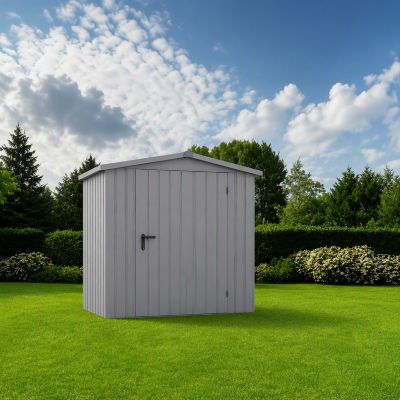 Abri de jardin métal aluminium gris simple porte surface totale 2,51m², Hörmann Ecostar Euroline ESD1