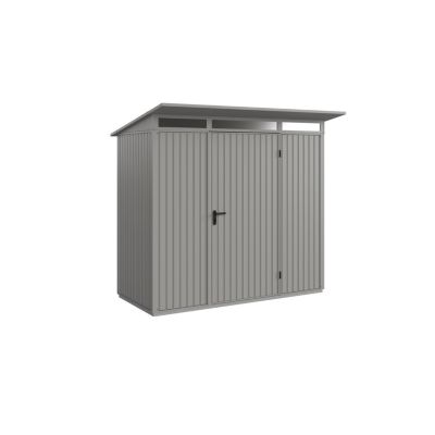 Abri de jardin métal aluminium gris simple porte surface totale 6m², Hörmann Ecostar Euroline EPD5
