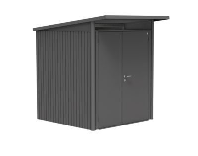 Abri de jardin métal Biohort AvantGarde A1 gris foncé double porte surface totale 3.96 m²