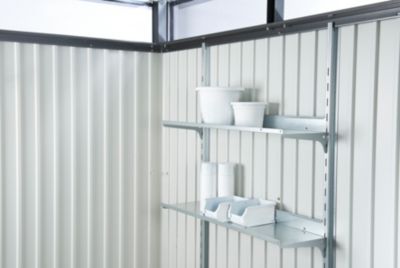 Abri de jardin métal Biohort AvantGarde A3 gris foncé simple porte surface totale 5.4 m²