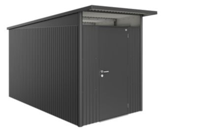Abri de jardin métal Biohort AvantGarde A4 gris foncé simple porte surface totale 6.84 m²