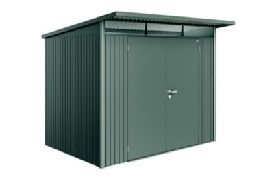 Abri de jardin métal Biohort AvantGarde A5 gris quartz double porte surface totale 5.72 m²