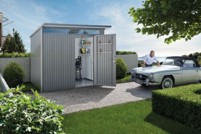 Abri de jardin métal Biohort AvantGarde A5 gris quartz simple porte surface totale 5.72 m²