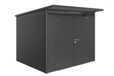 Abri de jardin métal Biohort AvantGarde A6 gris foncé double porte surface totale 6.76 m²