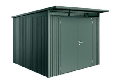 Abri de jardin métal Biohort AvantGarde A7 gris quartz double porte surface totale 7.8 m²
