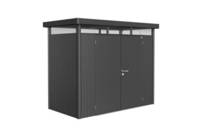 Abri de jardin métal Biohort HighLine H1 gris foncé double porte surface totale 4.26 m²