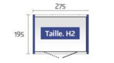 Abri de jardin métal Biohort HighLine H2 gris foncé double porte surface totale 5.36 m²