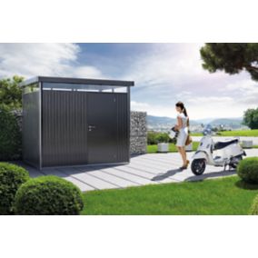 Abri de jardin métal Biohort HighLine H2 gris foncé simple porte surface totale 5.36 m²