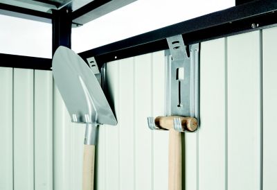 Abri de jardin métal Biohort HighLine H4 gris foncé simple porte surface totale 7.56 m²