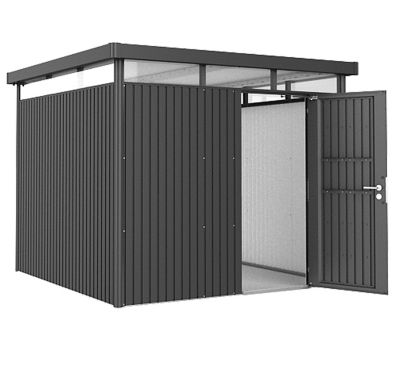 Abri de jardin métal Biohort HighLine H4 gris foncé simple porte surface totale 7.56 m²