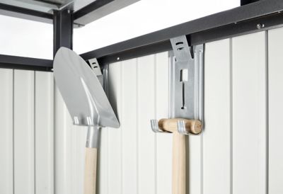 Abri de jardin métal Biohort HighLine H5 gris foncé double porte surface totale 8.66 m²