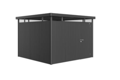 Abri de jardin métal Biohort HighLine H6 gris foncé simple porte surface totale 9.92 m²