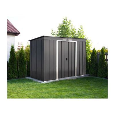 Abri de jardin metal DURAMAX 3.25 m2 anthracite avec portes coulissantes