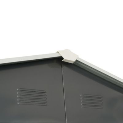 Abri de jardin métal gris anthracite avec bûcher surface totale 6,23 m²