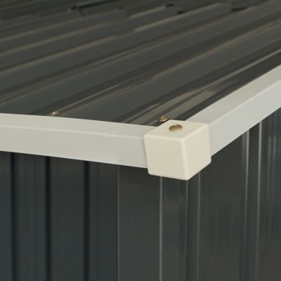Abri de jardin métal gris anthracite avec bûcher surface totale 6,23 m²