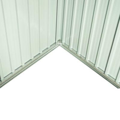 Abri de jardin métal gris anthracite avec bûcher surface totale 6,23 m²