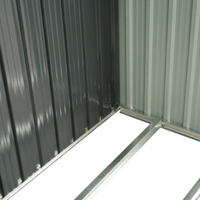 Abri de jardin métal gris anthracite avec bûcher surface totale 6,23 m²
