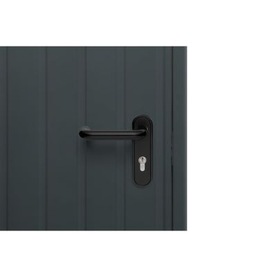 Abri de jardin métal gris anthracite double porte surface totale 10,82m², Hörmann Ecostar Euroline ESD14