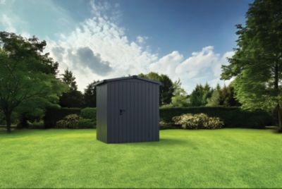 Abri de jardin métal gris anthracite simple porte surface totale 6,56m², Hörmann Ecostar Euroline ESD6