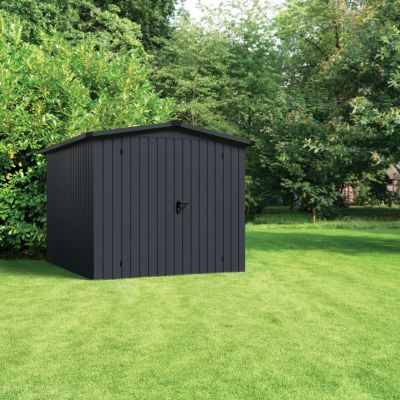 Abri de jardin métal gris anthracite simple porte surface totale 6,56m², Hörmann Ecostar Euroline ESD6