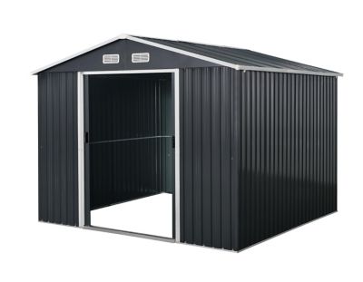 Abri de jardin métal gris Anthracite surface totale 7,84 m²