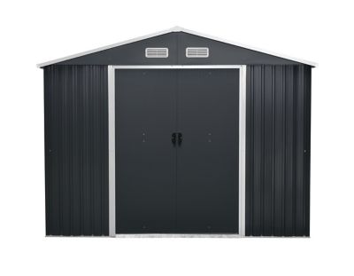 Abri de jardin métal gris Anthracite surface totale 7,84 m²