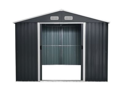 Abri de jardin métal gris Anthracite surface totale 7,84 m²