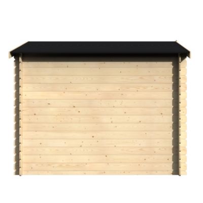 Abri de jardin Milo bois naturel ép.19 mm surface totale 5,62m²
