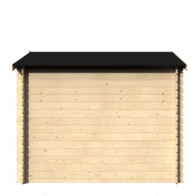 Abri de jardin Milo bois naturel ép.19 mm surface totale 5,62m²