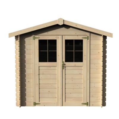Abri de jardin Milo bois naturel ép.19 mm surface totale 5,62m²