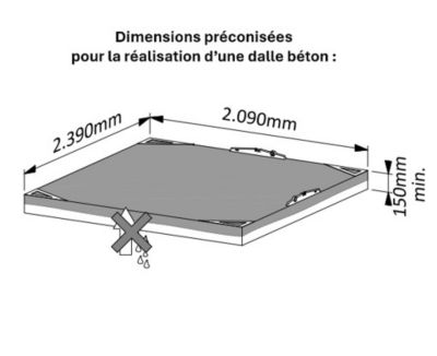 Abri de jardin Milo bois naturel ép.19 mm surface totale 5,62m²
