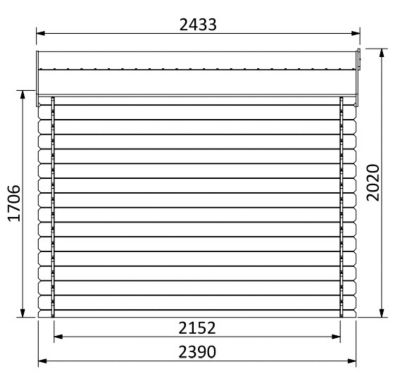 Abri de jardin Milo bois naturel ép.19 mm surface totale 5,62m²