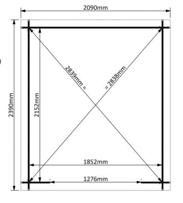 Abri de jardin Milo bois naturel ép.19 mm surface totale 5,62m²