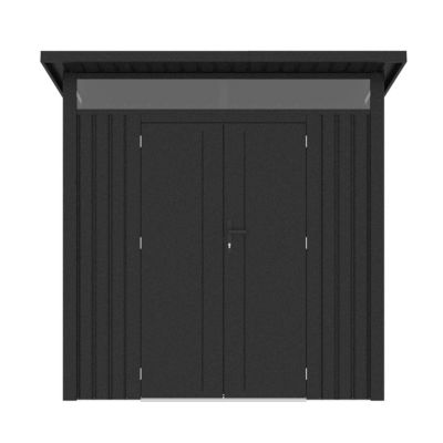 Abri de jardin moderne 3m2 Gris Anthracite monopente en acier galvanisé