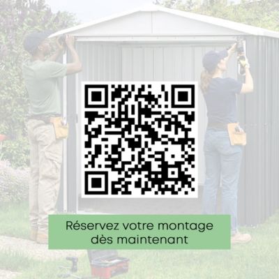 Abri de jardin moderne 4.37m2 Gris Anthracite monopente en acier galvanisé