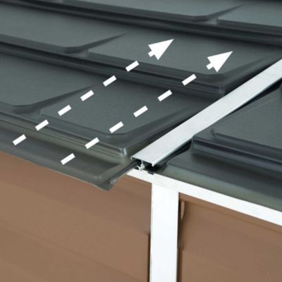 Abri de jardin monopent en aluminium et polycarbonate ambre Skylight