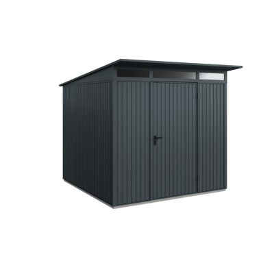 Abri de jardin monopente ESD7 1 porte anthracite Hörmann Ecostar