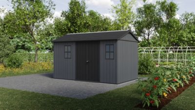 Abri de jardin NEWTON PLUS 1375 KETER L413 x P230 x H246 cm 9,5 m² coloris gris anthracite