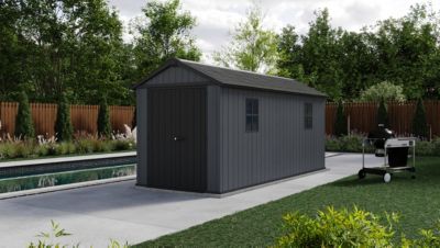 Abri de jardin NEWTON PLUS 7515 KETER L230 x P476 x H246 cm 10,94 m² coloris gris anthracite
